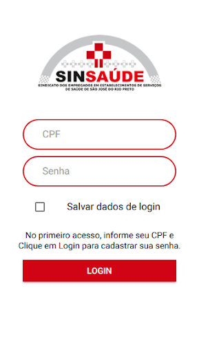 Android application Carteirinha SinSaúde Rio Preto screenshort