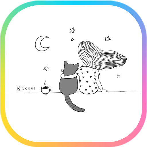 카카오톡 테마 - 커피 한 잔과 고양이 logo