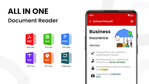 Android application Document Reader & PDF Viewer screenshort