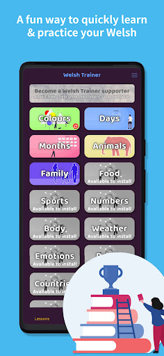 Android application Welsh Language Trainer screenshort