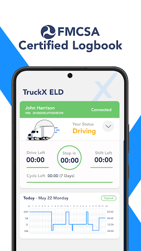 Android application TruckX - Electronic Logbook screenshort