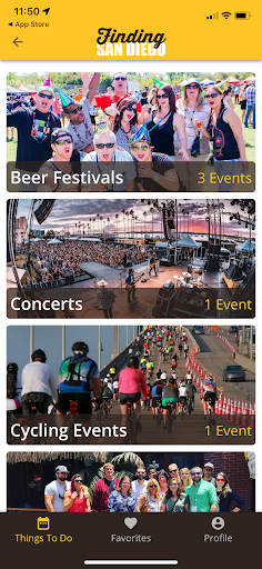 Android application Finding San Diego screenshort