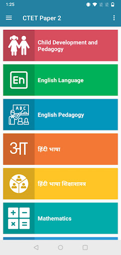 Android application CTET Exam Paper 2 (CLASS 6-8) screenshort