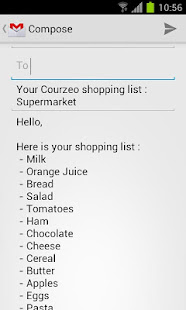 Shopping list Courzeo Lite