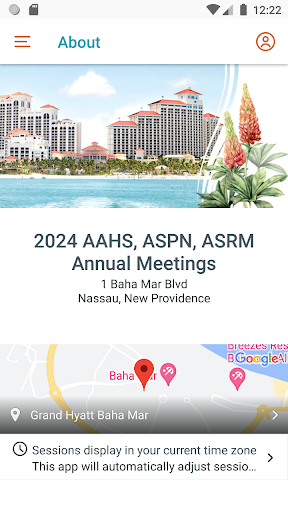 Android application AAHS, ASPN, ASRM, Meeting screenshort