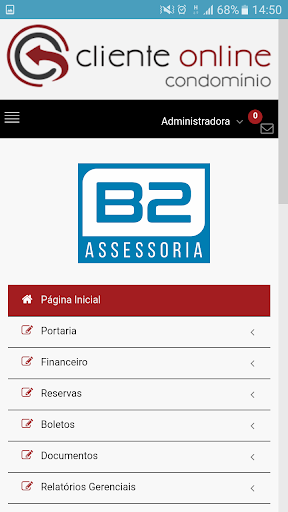 Android application B2 Assessoria screenshort