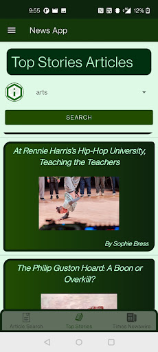 Trending Articles Screen 2