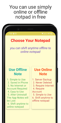 Android application Notes - Simple To Do List screenshort