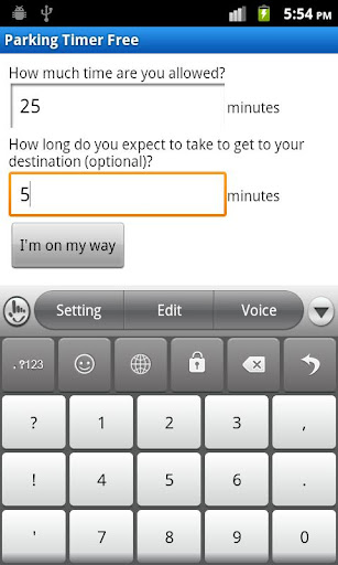 Android application Parking Timer (ad-supported) screenshort