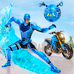 Cover Image of Download Snow Ball Robot Bike Games  APK