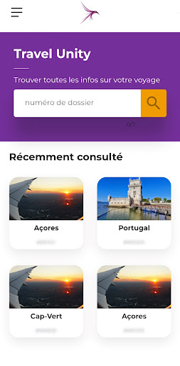 Android application Travel Unity screenshort