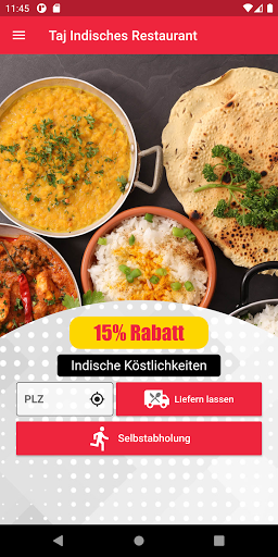 Android application Taj Indisches Restaurant screenshort