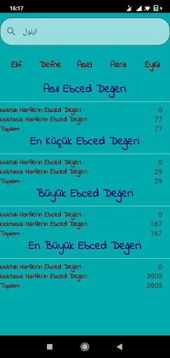 Ebced Hesapla Screen 3