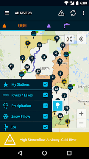 Android application Alberta Rivers (dev) screenshort