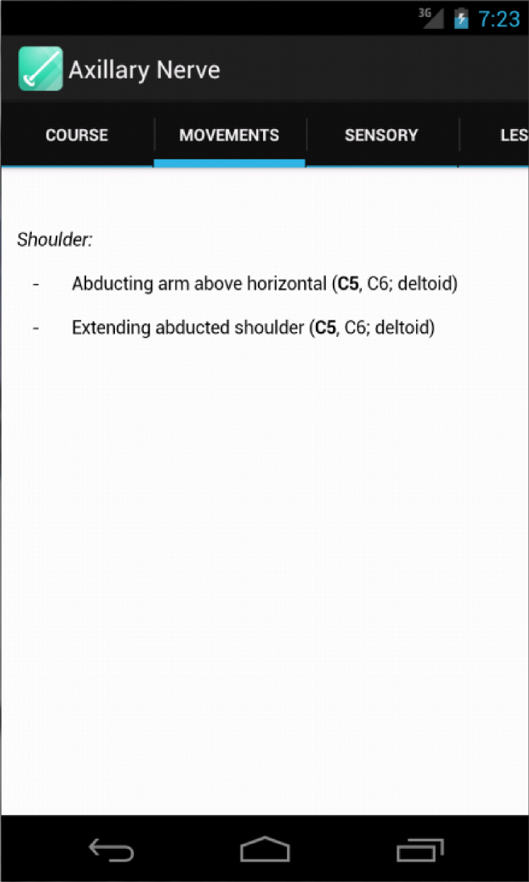Android application Peripheral Nerve Expert screenshort