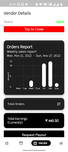 Urgento vendor Screen 3