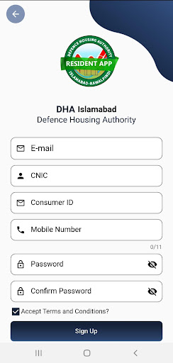 Android application DHA Islamabad CMS App screenshort