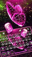 screenshot of Glitter Pink Butterfly Keyboar