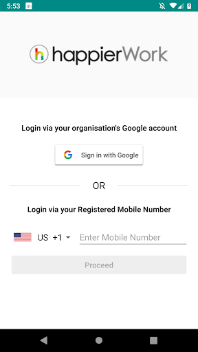Android application happierWork screenshort