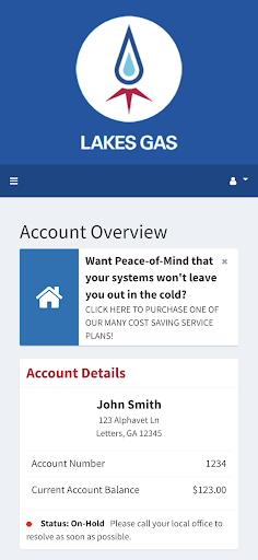Android application Lakes Gas screenshort