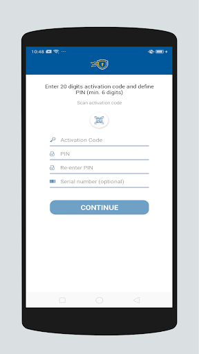 Android application SecOVID screenshort