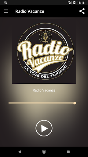 Android application Radio Vacanze screenshort
