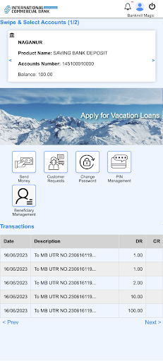 Android application ICB Mobile App screenshort