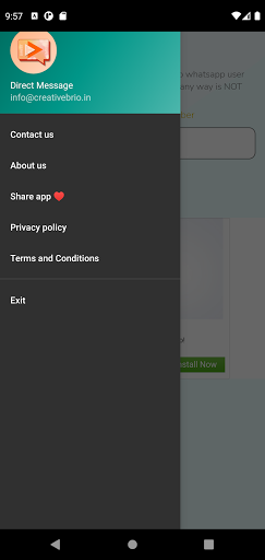 Android application Direct Message screenshort