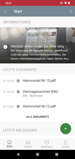 Android application Meine wbg VS screenshort