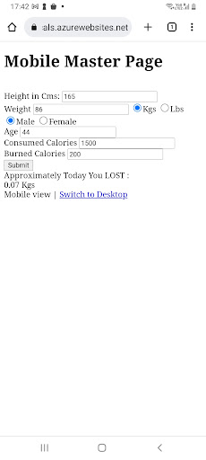 Daily Calories Screen 3