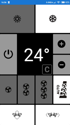 Remote AZURE AC NO SETTINGS Screen 2