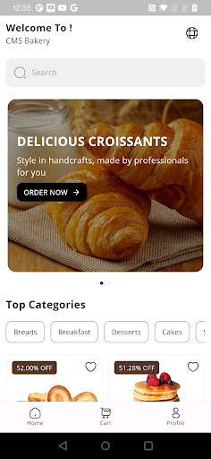 Android application CMS Bakery screenshort