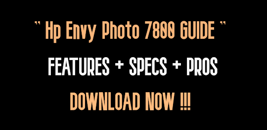 Hp Envy Photo 7800 Guide