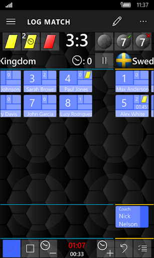 Android application Handball Reporter screenshort