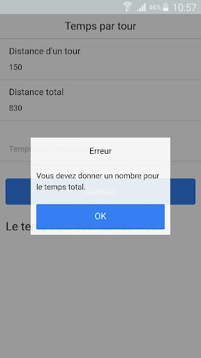 Temps par tour Screen 2