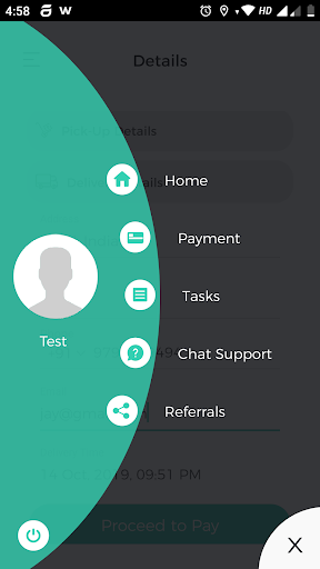 Android application MyCarryBox screenshort