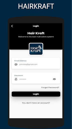 Android application Hairkraft screenshort