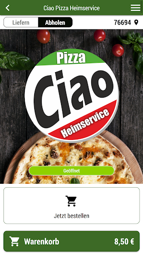 Android application Ciao Pizza Heimservice screenshort