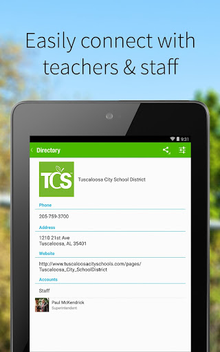 Tuscaloosa City Schools Screen 2