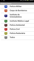 screenshot of Unidades Policiais de SP