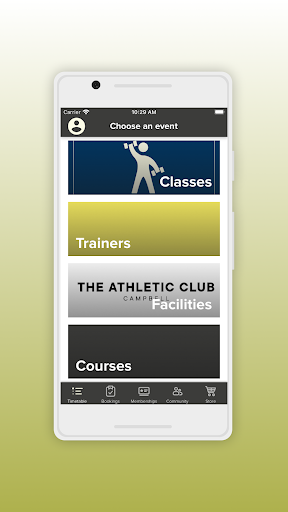 Android application The Athletic Club Campbell screenshort