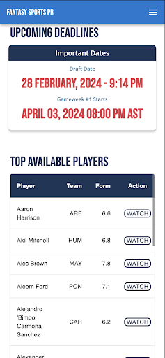 Fantasy Sports PR Screen 2