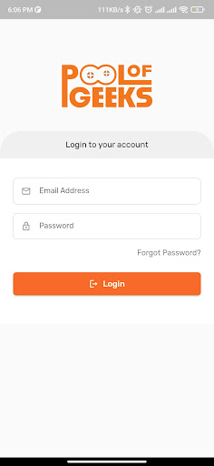 Android application Pool Of Geeks screenshort