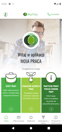Android application Moja Praca screenshort