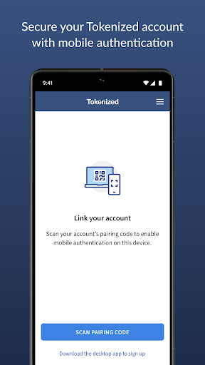Android application Tokenized Authenticator screenshort