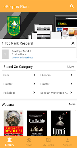 Android application ePerpus Riau screenshort