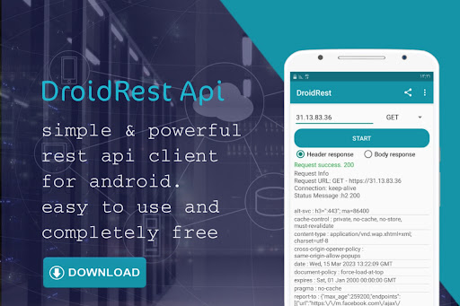 Android application DroidRest - Rest Api Client screenshort
