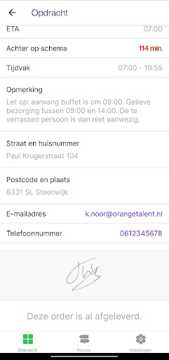 RouteLogic Driver Screen 2
