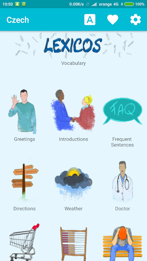 Android application Learn Czech screenshort