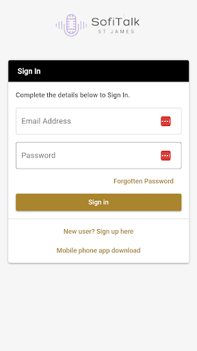 Android application SofiTalk screenshort